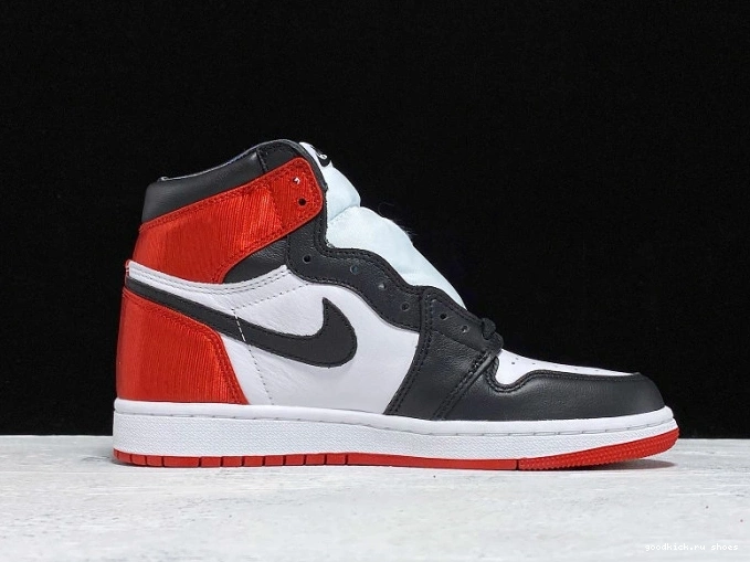Satin Air Jordan Toe 1 Retro High Black CD0461-016 0728